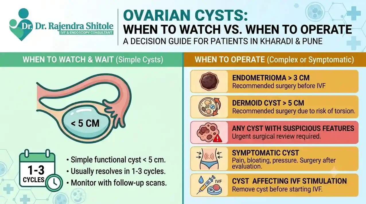 Laparoscopic Ovarian Cyst Surgery in Kharadi, Pune: When Is It Needed?